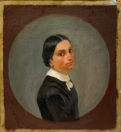 Artwork by Guglielmo Bilancioni, RITRATTO DI LUIGIA VERNOCCHI, Made of Oil on canvas