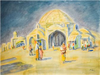 Square in Bukhara. - Rakhil Solomonovna Boim