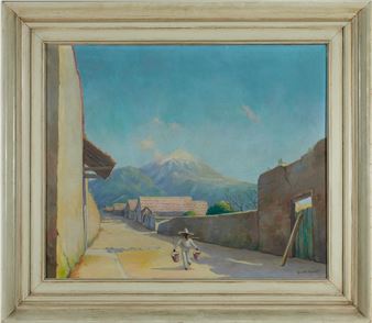 VILLAGE NEAR POPOCATEPETL VOLCANO, MEXICO - Newton Merrill