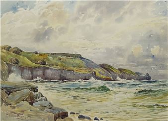 Rough Water The Ness Sandsend - Edward H. Simpson