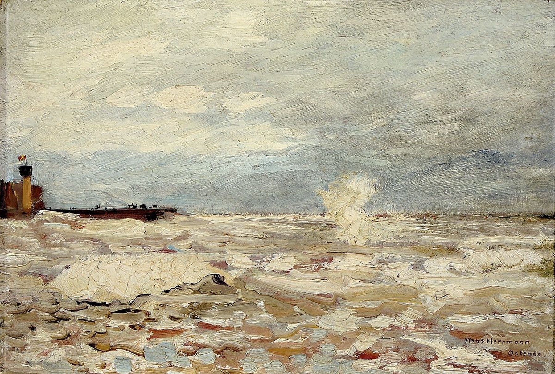 Sturm in Ostend by Hans Hermann, 1887