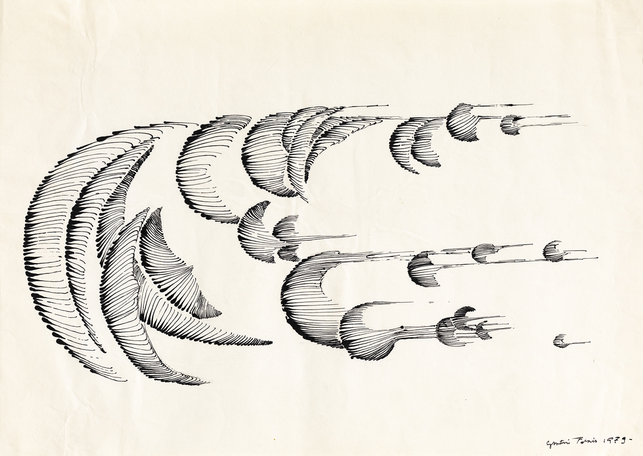 Artwork by Antonio Fabbris, Untitled, Made of Ink on paper applied to paper