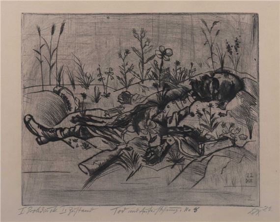 Toter Soldat by Otto Dix, 1922