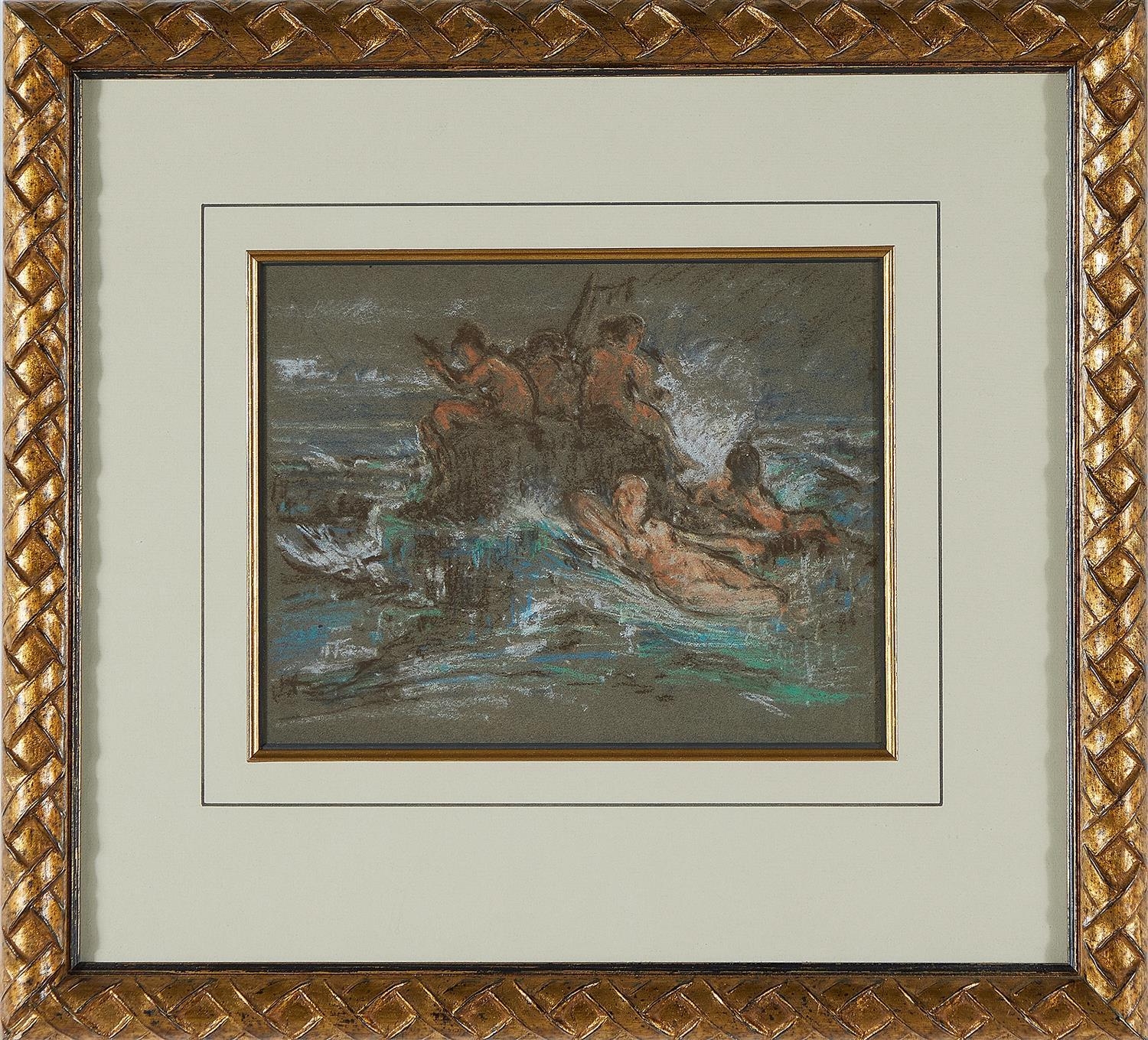 Elliott Daingerfield NUDE WOMEN ON ROCK IN SURF MutualArt