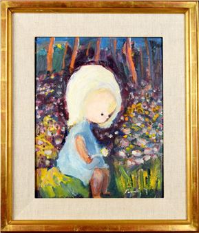 Motiv av flicka - Knut Carendi