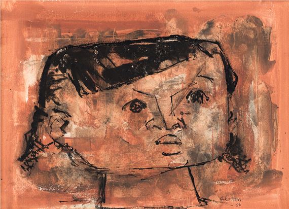 Untitled (Head of a Girl) by Charles Alston, 1956
