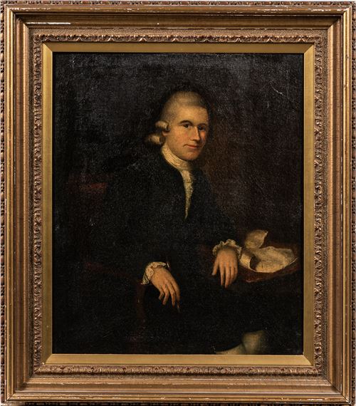 Portrait of a Gentleman Seated at a Table Wearing a Powdered Wig