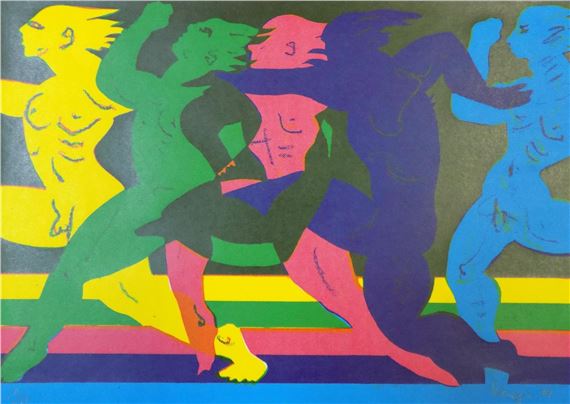 Athletes by Braam Kruger, 1979