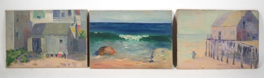 Artwork by Eloise Mcwilliams, Three oil on board landscapes, Made of oil on board