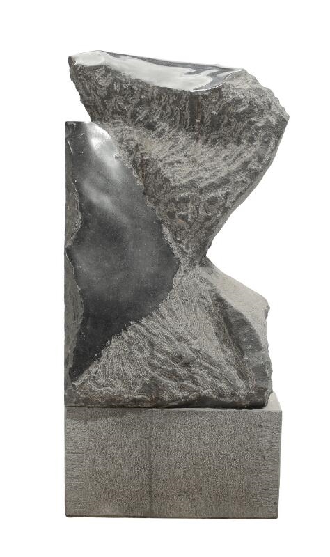 Artwork by Niels Peter Bruun Nielsen, Organic form, Made of polished black granite sculpture