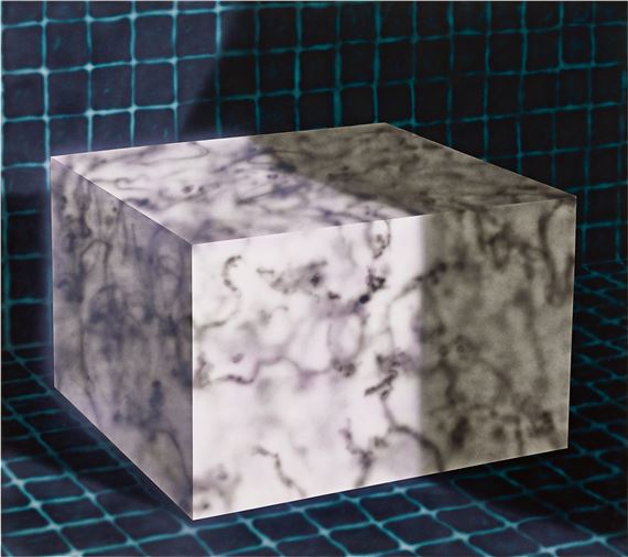 Untitled (Cube) o}w by Avery Singer, dated 2018