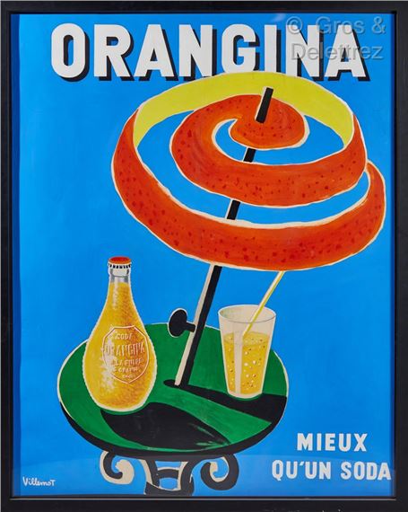 status etisk dreng Bernard Villemot | Original project for the Orangina poster (1953) |  MutualArt