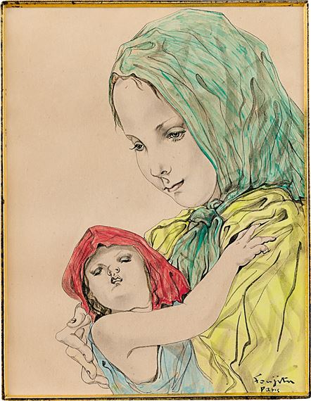 Leonard Tsuguharu Foujita | Nature morte à la pipe et à la poupée