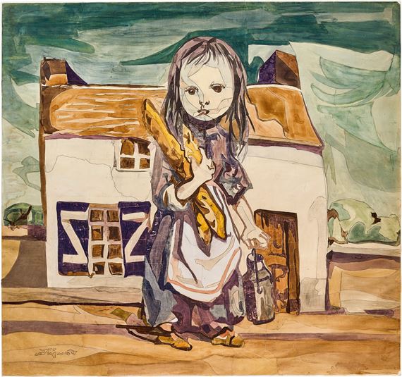 Leonard Tsuguharu Foujita | Nature morte à la pipe et à la poupée