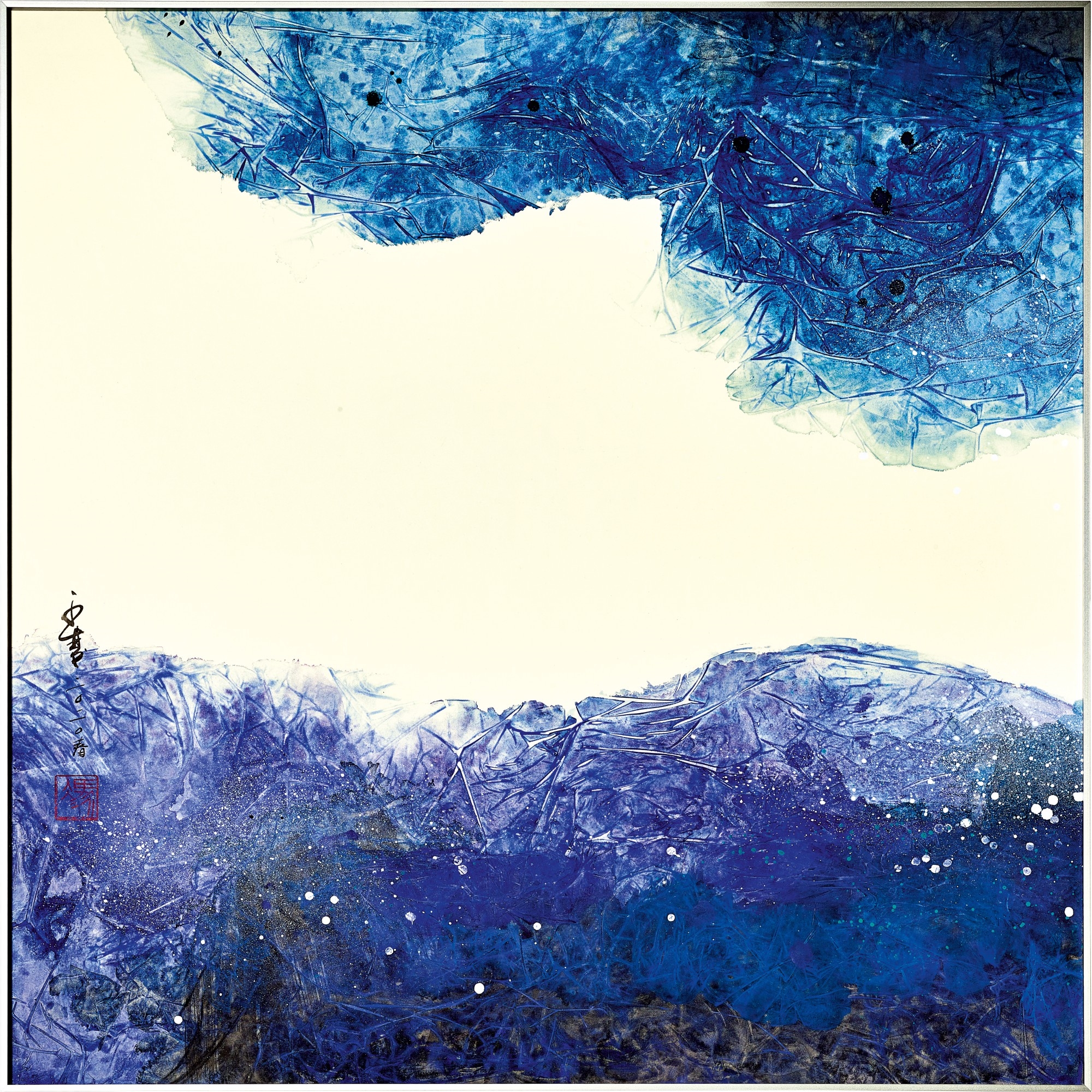 Artwork by Raymond Fung, Breathing 1 呼吸（一）, Made of ink and color on paper
