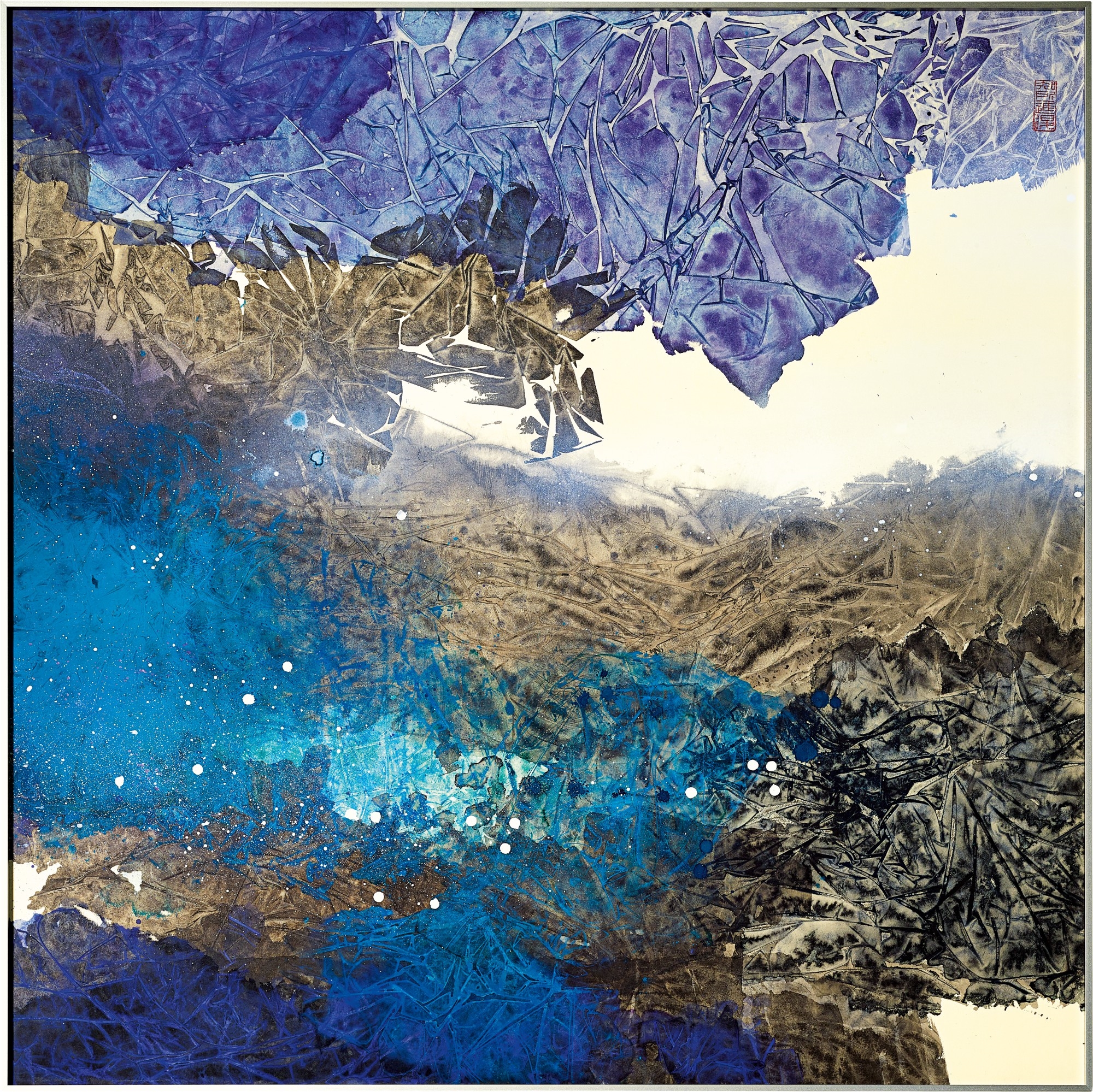 Artwork by Raymond Fung, Breathing 1 呼吸（一）, Made of ink and color on paper