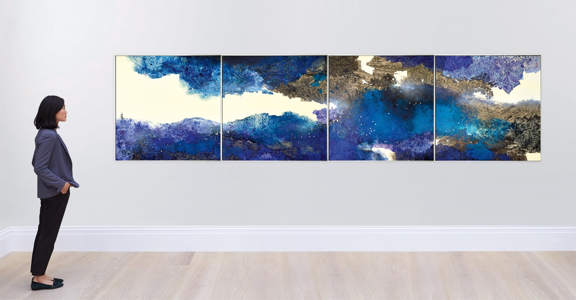 Artwork by Raymond Fung, Breathing 1 呼吸（一）, Made of ink and color on paper