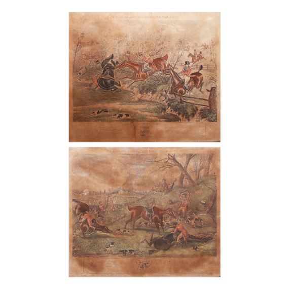 The Grand Leicestershire Fox Hunt, The Fox Chase by Henry Thomas Alken, circa 1850