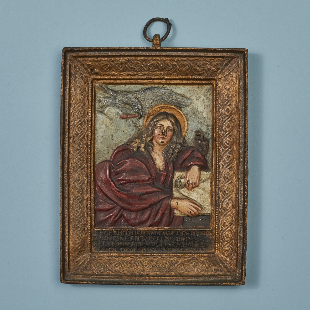 Domenichino A cast iron plaque with Saint John the Evangelist MutualArt