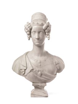 BUST OF MARIA THERESA OF HABSBURG-LORRAINE, QUEEN CONSORT OF SARDINIA - Antonio Moccia