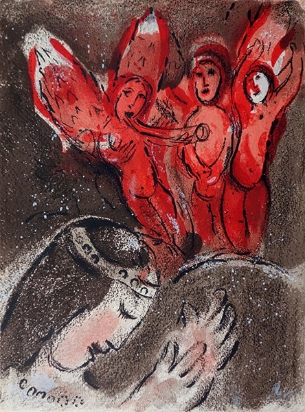 Sarah und der Engel by Marc Chagall, 1960