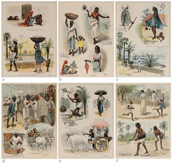 SIX CARICATURES FROM SKETCHES OF INDIAN LIFE - W.W. Lloyd