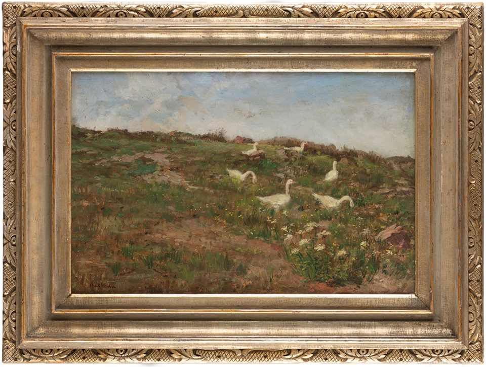 Artwork by Otakar Lebeda, Glade, Made of oil on cardboard