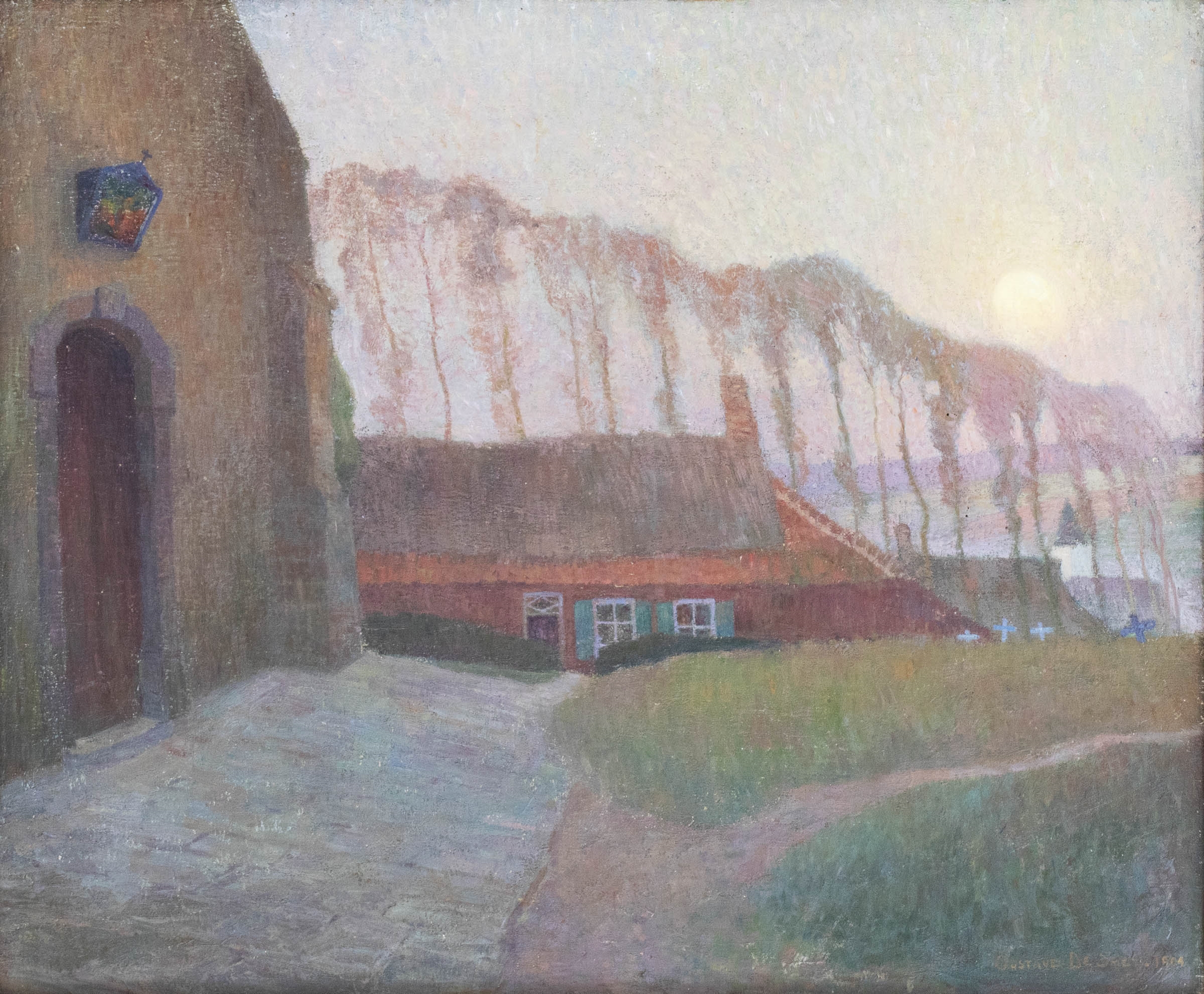 Gustave de Smet Church in landscape (1904) MutualArt