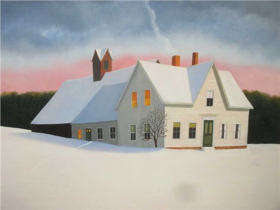 House in the snow by Marieluise Hutchinson