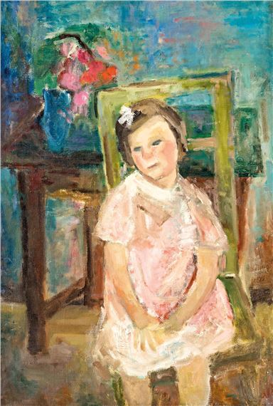 Portrait of a young girl by Hungarian School, 20th Century