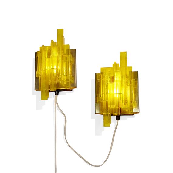 Cebo wall lights, pair by Claus Bolby, circa 1970