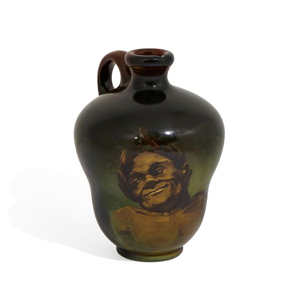 Standard Glaze jug with portrait of Bacchus, shape number S1122 by Robert Bruce Horsfall, 1894