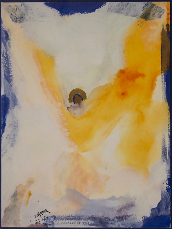 Artwork by Sylvie Lander, Angel, Made of mixed media on paper (4)