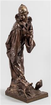 Pierrot with geese - Cesar Ceribelli