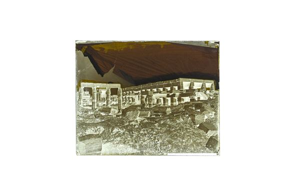 GENERAL VIEW OF THE TEMPLE OF TUTHMES III, POSTERIOR PART. UPPER EGYPT KARNAK by Félix Bonfils, 1867-1875