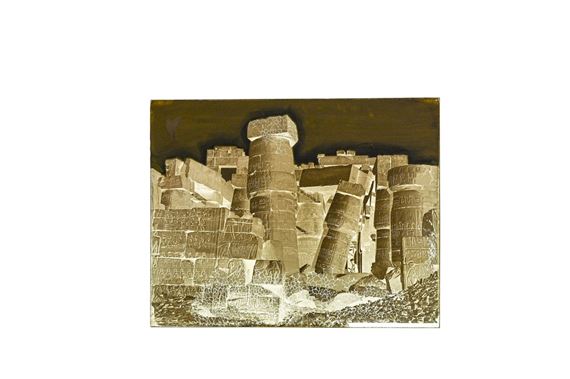 RUINS OF THE HYPOSTYLE HALL, VIEW FROM OUTSIDE -KARNAK by Félix Bonfils, 1867-1875