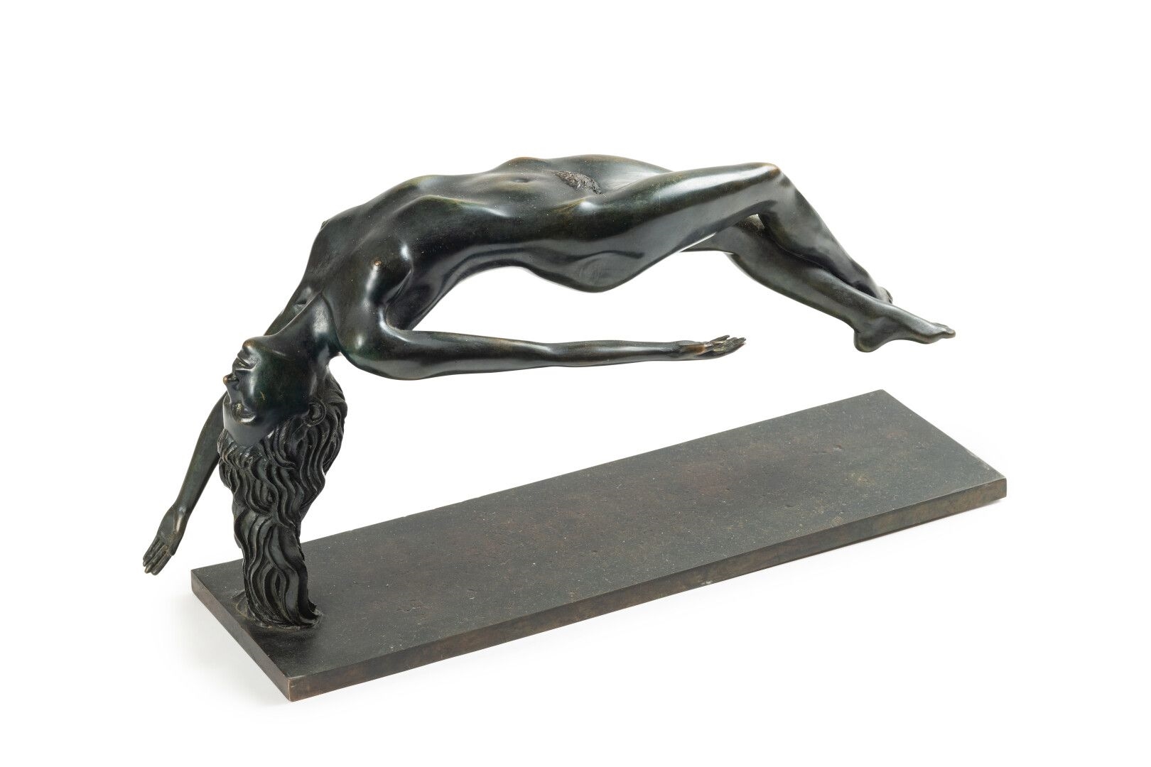 Artwork by Werle Guillaume, Dawn, Made of Bronze with green-brown patina