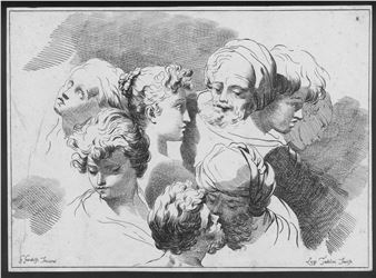 STUDIES OF HEAD - Gaetano Gandolfi