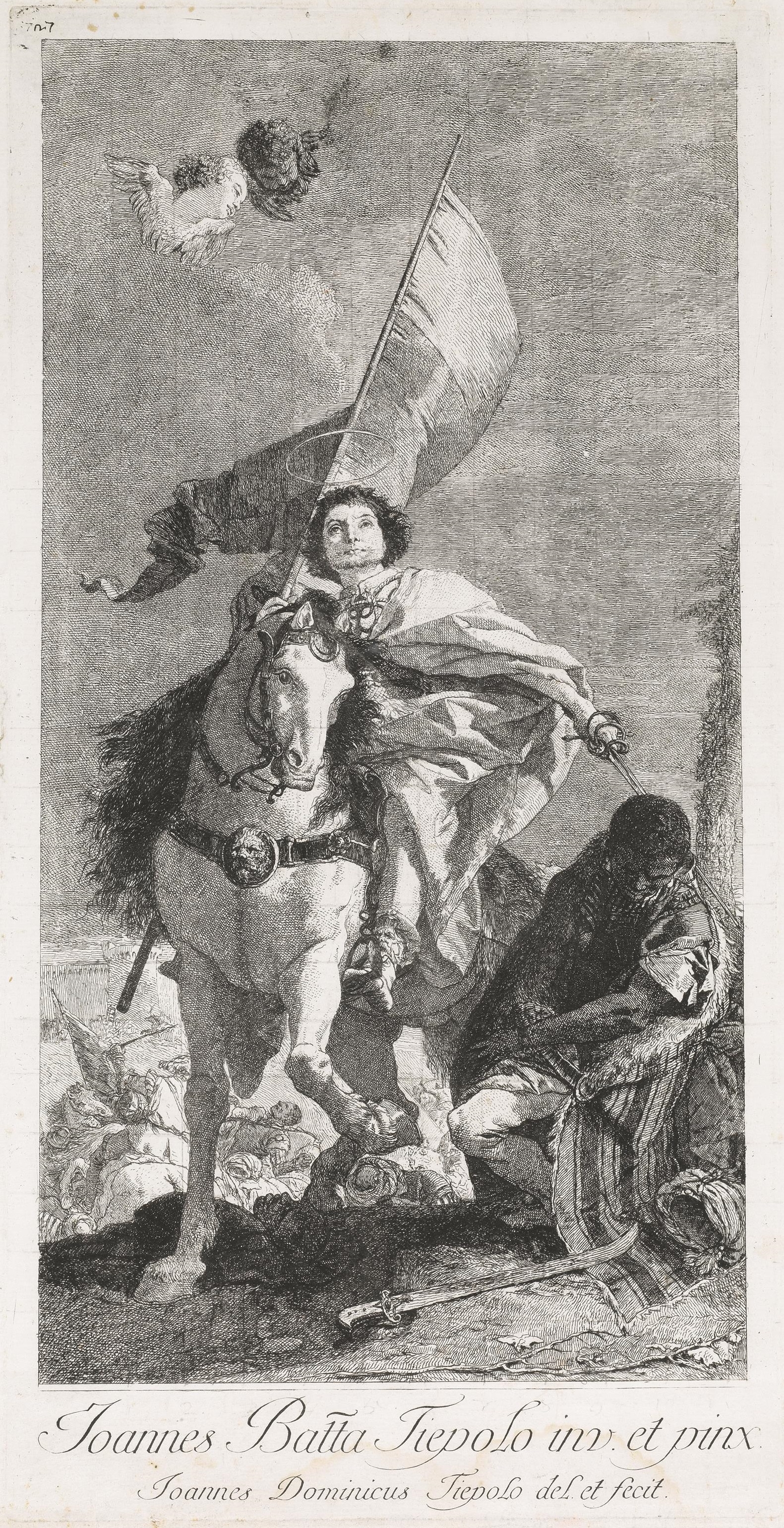 SAINT JAMES THE GREATER ON HORSEBACK by Giovanni Domenico Tiepolo