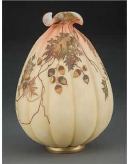 Glass Crown Milano Vase - Mount Washington Glass