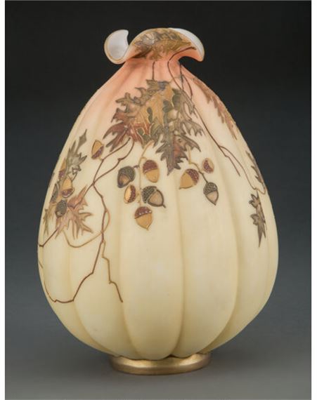 Glass Crown Milano Vase - Mount Washington Glass