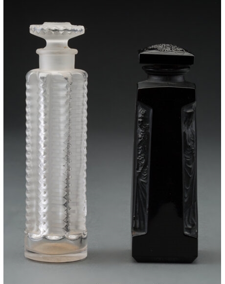 Two Lalique Glass Perfume Bottles by René Lalique, early 20th century