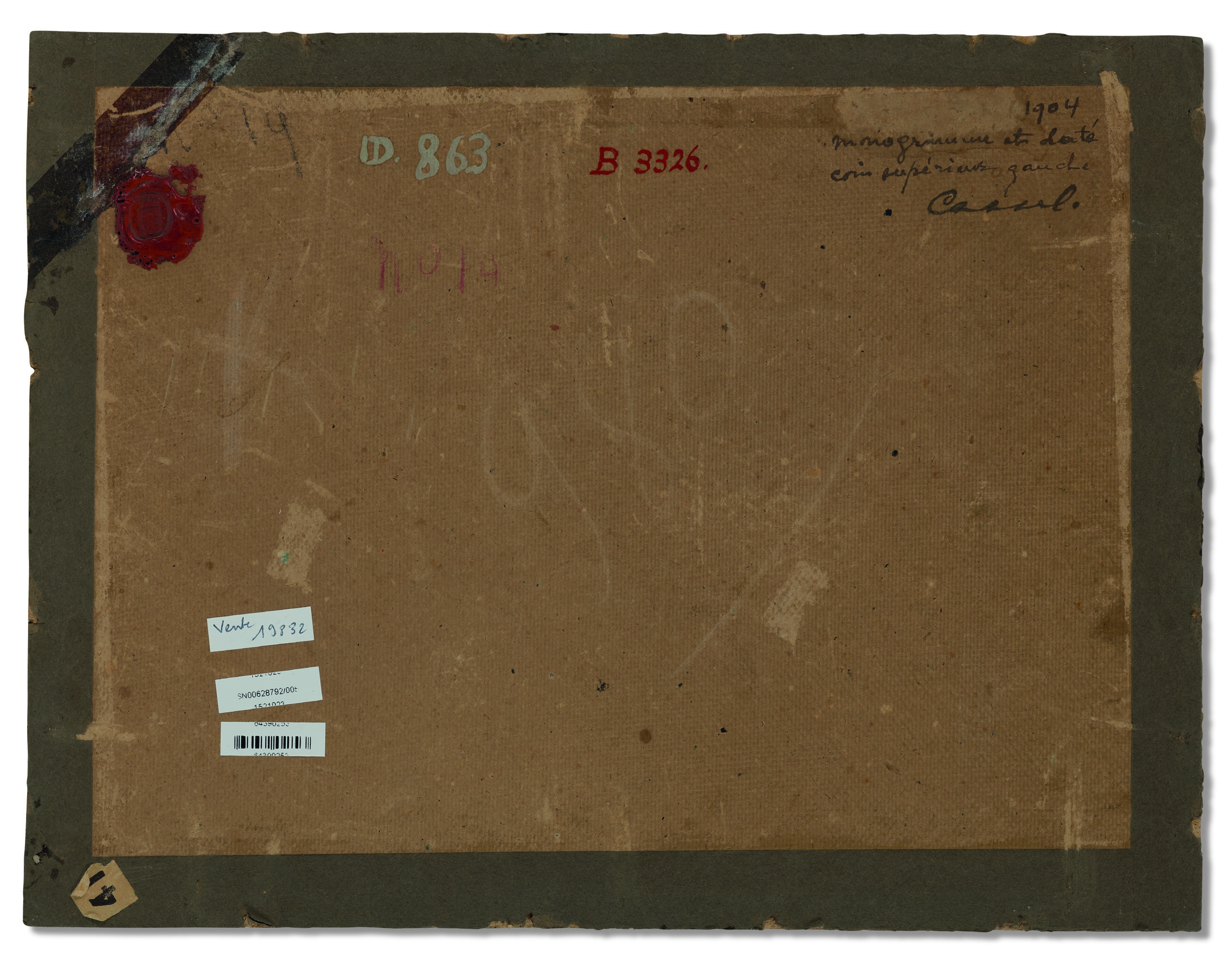 Artwork by Georges Lemmen, Jeune fille dans un intérieur, Made of oil on board