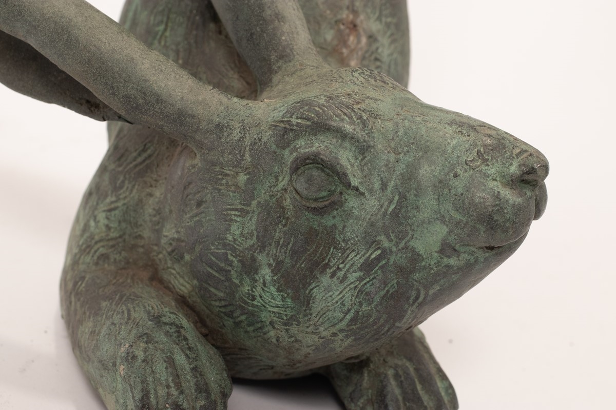Japanese School, 20th Century | JAPANESE BRONZE RABBIT SCULPTURE ...