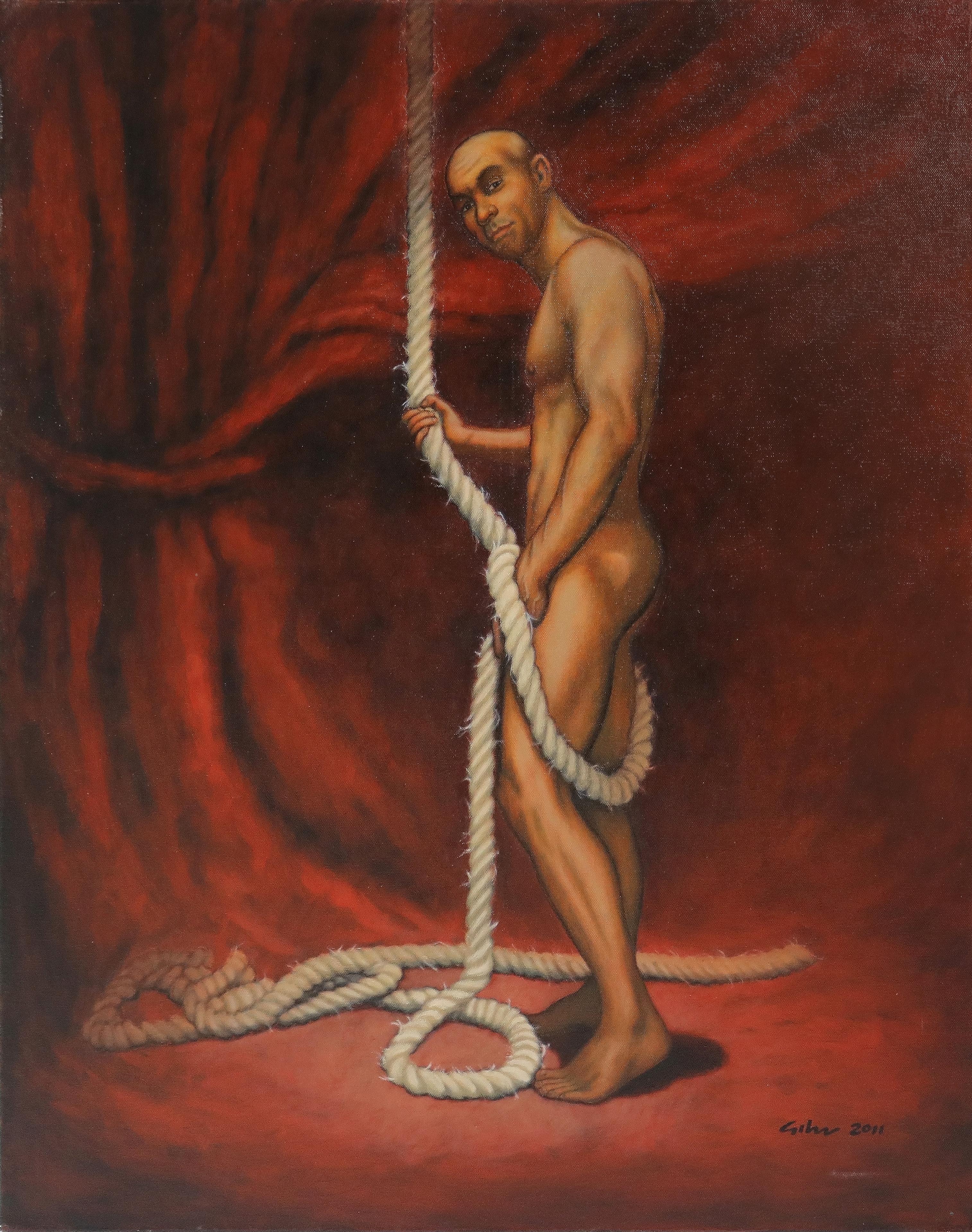 Artwork by Bradley W. Giles, The Rope Master, Made of oil on canvas