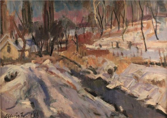 Landscape in winter by Zsigmond Uhrig