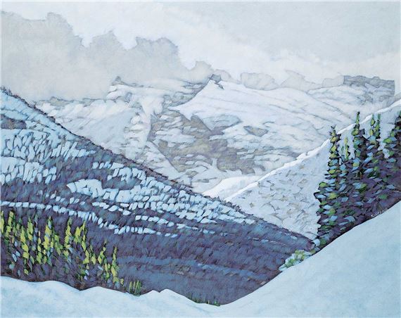 Veiled Summit - Cathedral Mountain by Deborah Lougheed Sinclair, 1982