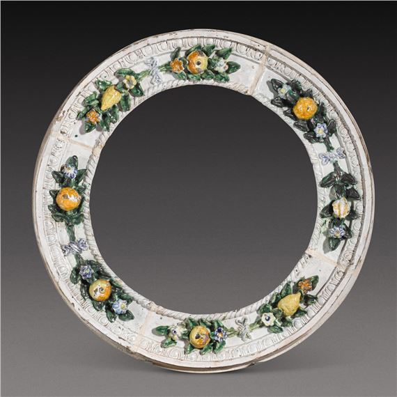 Roundel with a garland of fruits and flowers - Girolamo della Robbia