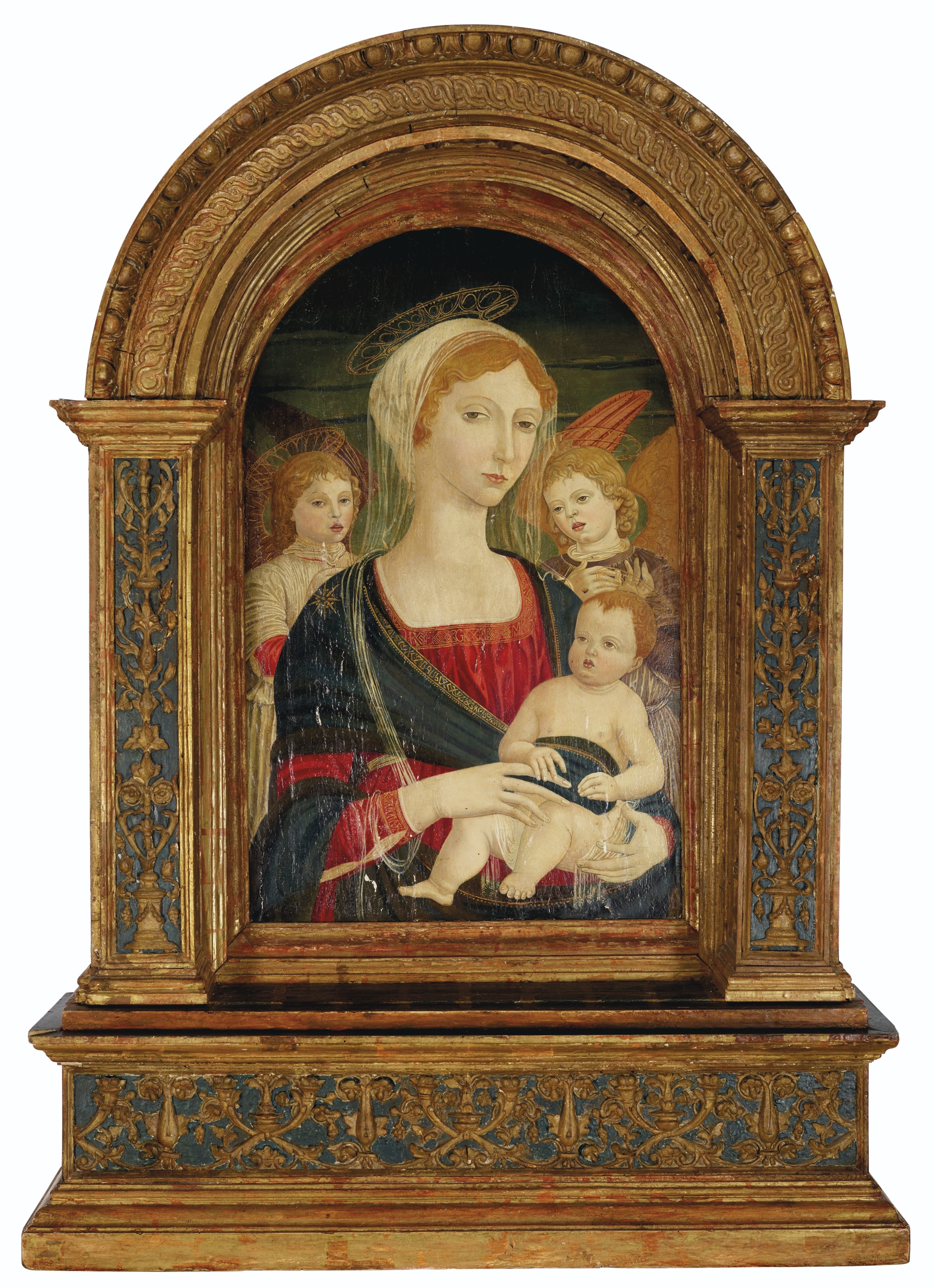 Matteo di Giovanni | The Madonna and Child with two singing angels ...