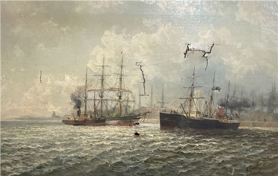 At dock entrance, Sidmouth by M. Sinclair